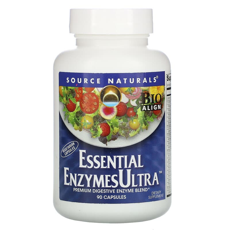 Source Naturals Essential Enzymes Ultra 90 Capsules 1 Source Naturals Essential Enzymes Ultra 90 Capsules 021078023319