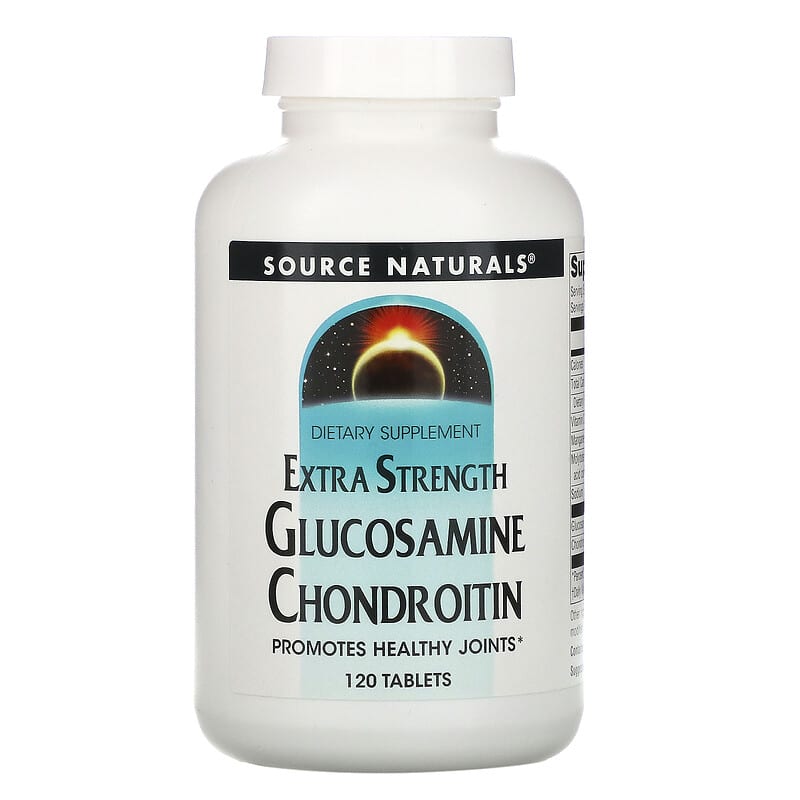 Source Naturals Glucosamine Chondroitin Extra Strength 120 Tablets 1 Source Naturals Glucosamine Chondroitin Extra Strength 120 Tablets 021078013822