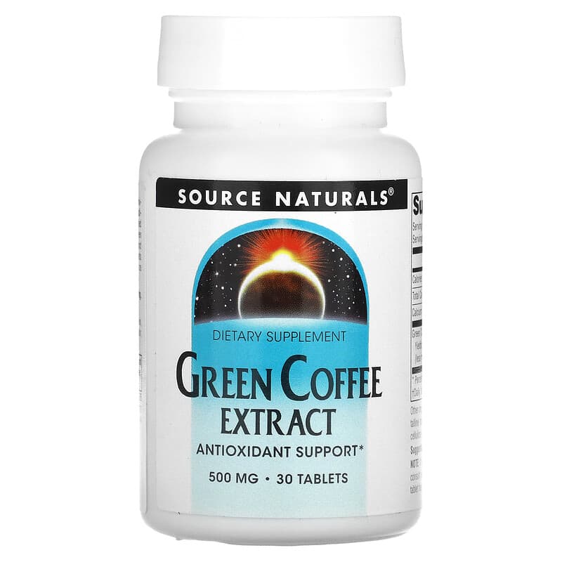 Source Naturals Green Coffee Extract 500 mg 30 viên 1 Source Naturals Green Coffee Extract 500 mg 30 Tablets 021078018704