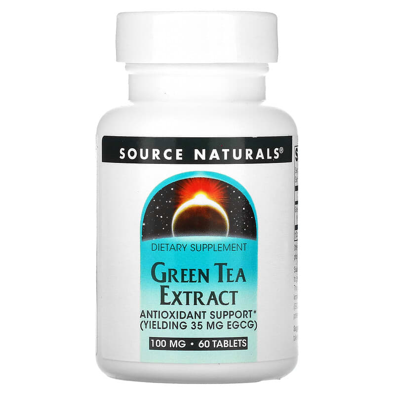 Source Naturals Green Tea Extract 100 mg 60 Tablets 1 Source Naturals Green Tea Extract 100 mg 60 Tablets 021078008828