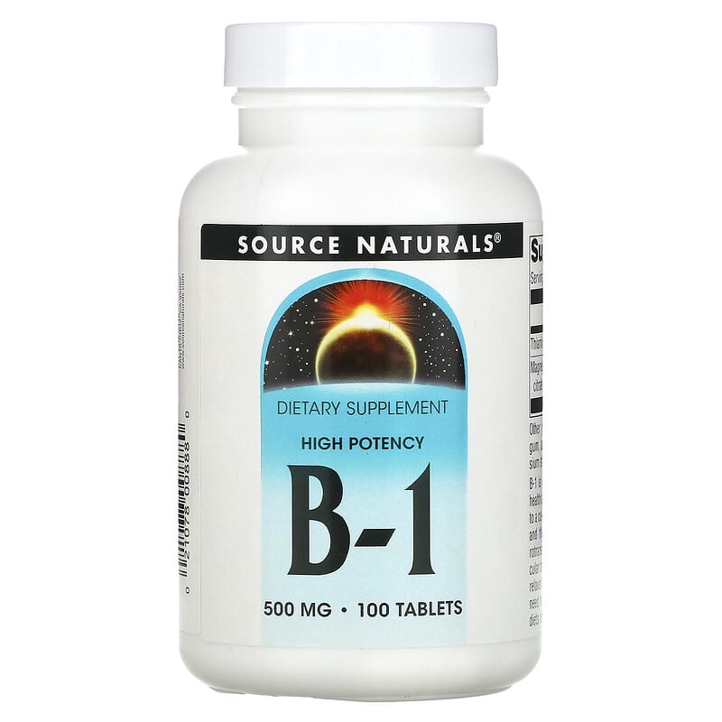 Source Naturals B-1 High Potency 500 mg 100 viên 1 Source Naturals High Potency B-1 500 mg 100 Tablets 021078008880
