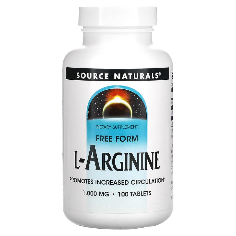 Source Naturals L-Arginine Free Form 1.000 mg 100 Tablets 1 Source Naturals L-Arginine Free Form 1.000 mg 100 Tablets 021078018421