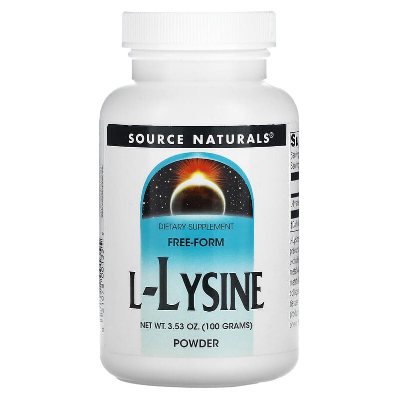 Source Naturals L-Lysine Powder 3.53 oz (100 g) 1 Source Naturals L-Lysine Powder 3.53 oz (100 g) 021078001355