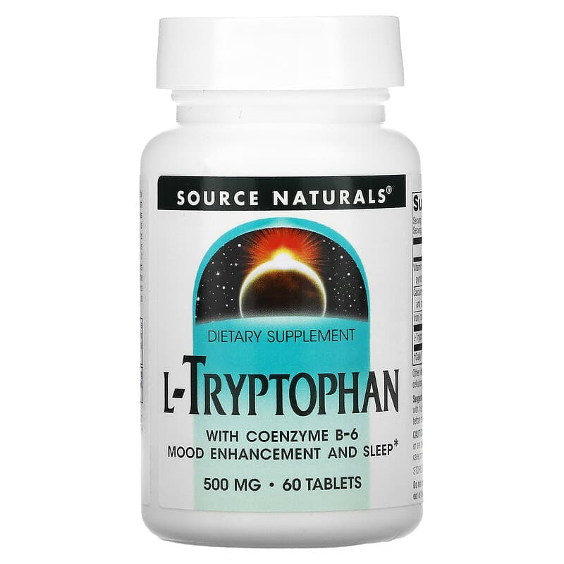 Source Naturals L-Tryptophan with Coenzyme B-6 500 mg 60 viên 1 Source Naturals L-Tryptophan with Coenzyme B-6 500 mg 60 Tablets 021078019879