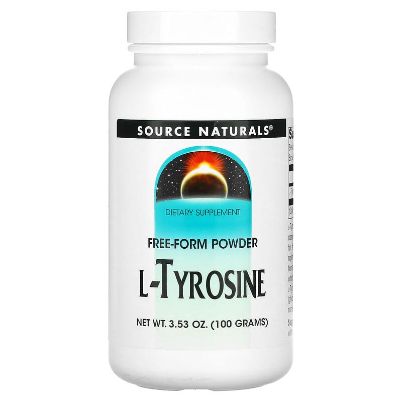 Source Naturals L-Tyrosine Free-Form Powder 3.53 oz (100 g) 1 Source Naturals L-Tyrosine Free-Form Powder 3.53 oz (100 g) 021078001874