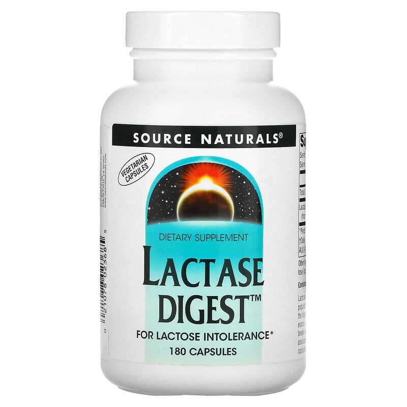 Source Naturals Lactase Digest 180 Capsules 1 Source Naturals Lactase Digest 180 Capsules 021078023685