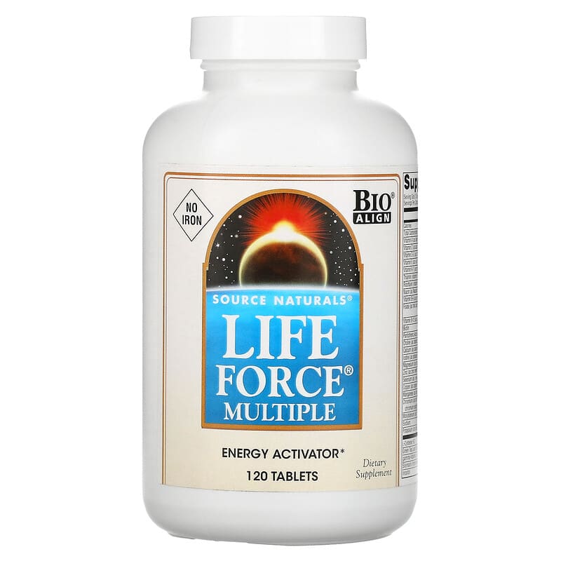 Source Naturals Life Force Multiple No Iron 120 viên 1 Source Naturals Life Force Multiple No Iron 120 Tablets 021078009665
