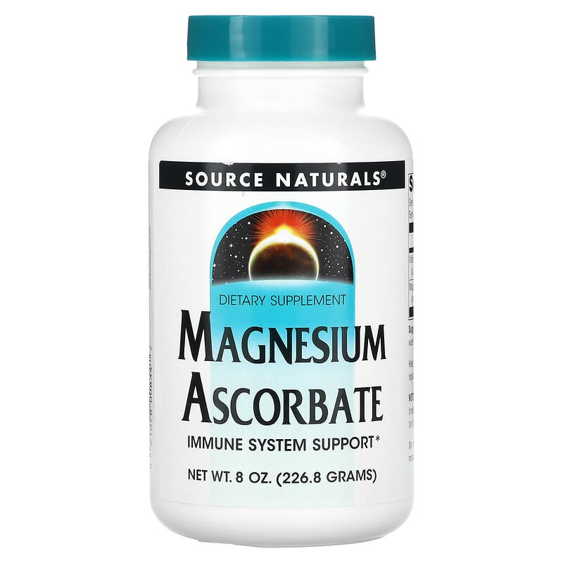 Source Naturals Magnesium Ascorbate 8 oz (226.8 g) 1 Source Naturals Magnesium Ascorbate 8 oz (226.8 g) 021078008347