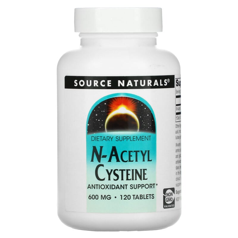 Source Naturals N-Acetyl Cysteine 600 mg 120 Tablets 1 Source Naturals N-Acetyl Cysteine 600 mg 120 Tablets 021078009672