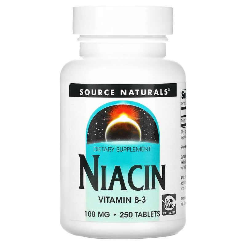 Source Naturals Niacin 100 mg 250 Tablets 1 Source Naturals Niacin 100 mg 250 Tablets 021078005025