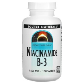 Source Naturals Niacinamide B-3 1.500 mg 100 Tablets 021078005063