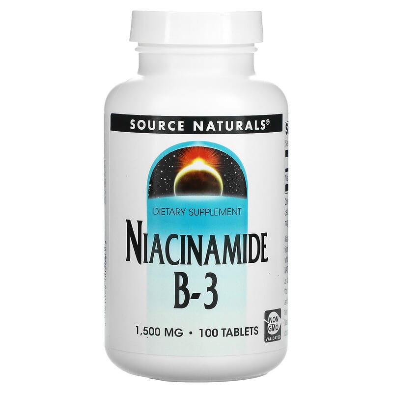 Source Naturals Niacinamide B-3 1,500 mg 100 viên 1 Source Naturals Niacinamide B-3 1.500 mg 100 Tablets 021078005063
