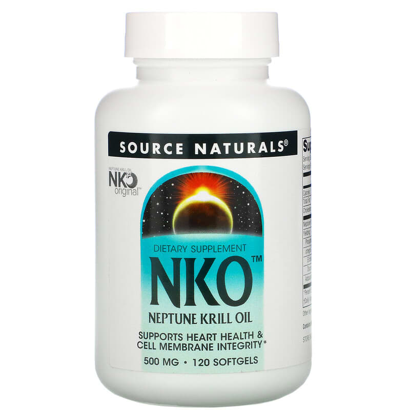 Source Naturals NKO Neptune Krill Oil 500 mg 120 Softgels 1 Source Naturals NKO Neptune Krill Oil 500 mg 120 Softgels 021078024262