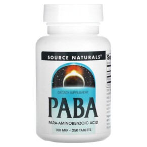 Source Naturals PABA 100 mg 250 Tablets 021078005087