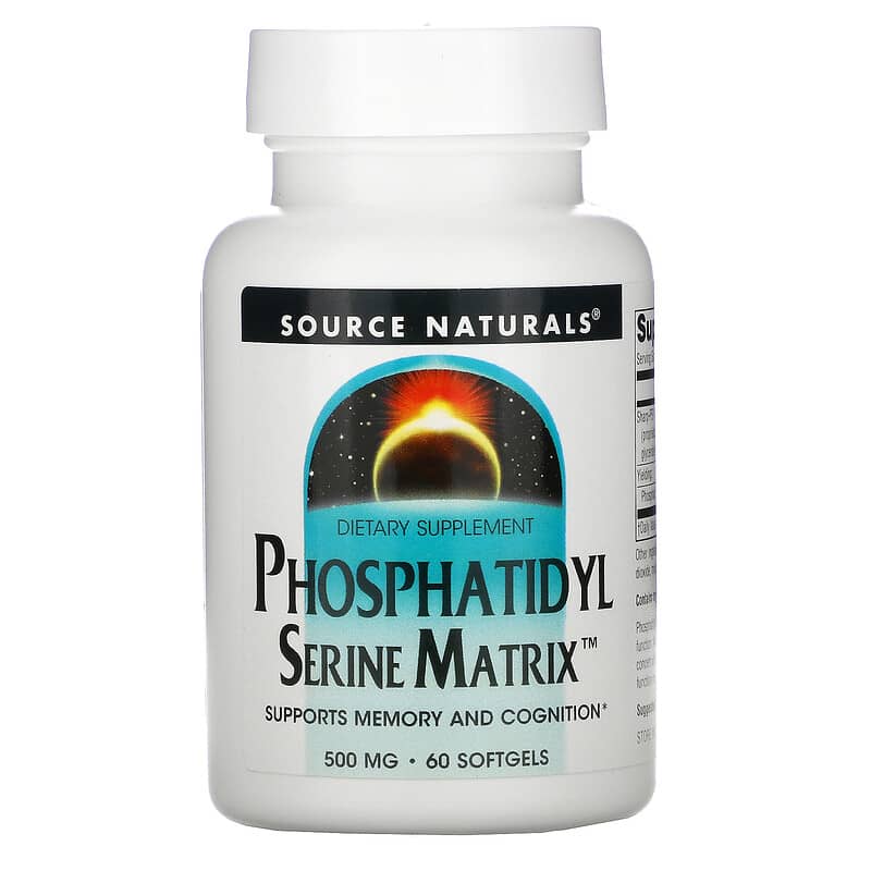 Source Naturals Phosphatidyl Serine Matrix 500 mg 60 Softgels 1 Source Naturals Phosphatidyl Serine Matrix 500 mg 60 Softgels 021078019688