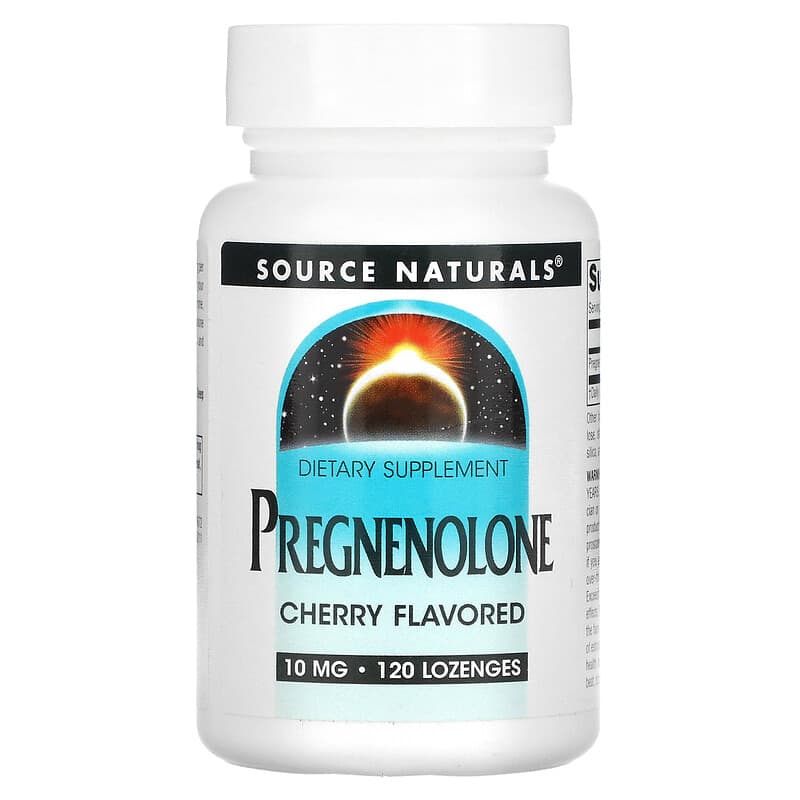 Source Naturals Pregnenolone Cherry 10 mg 120 Lozenges 1 Source Naturals Pregnenolone Cherry 10 mg 120 Lozenges 021078006725