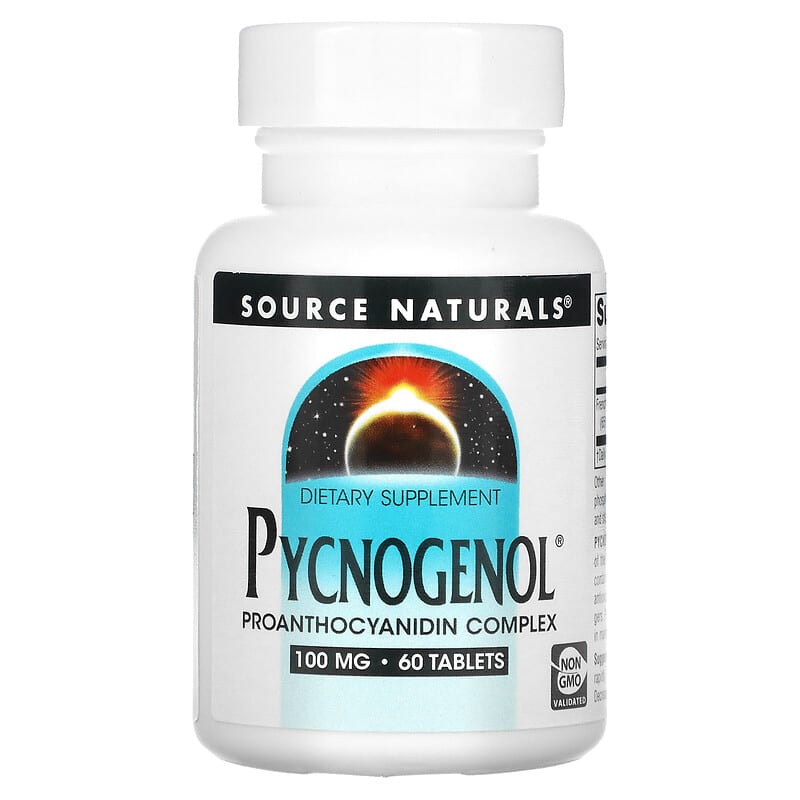 Source Naturals Pycnogenol 100 mg 60 Tablets 1 Source Naturals Pycnogenol 100 mg 60 Tablets 021078003335