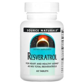 Source Naturals Resveratrol 40 mg 60 Tablets 021078023425