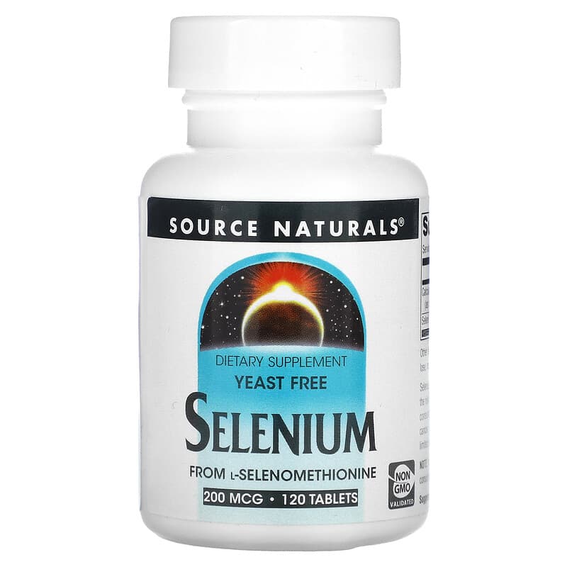 Source Naturals Selenium From L-Selenomethionine 200 mcg 120 Tablets 1 Source Naturals Selenium From L-Selenomethionine 200 mcg 120 Tablets 021078009238