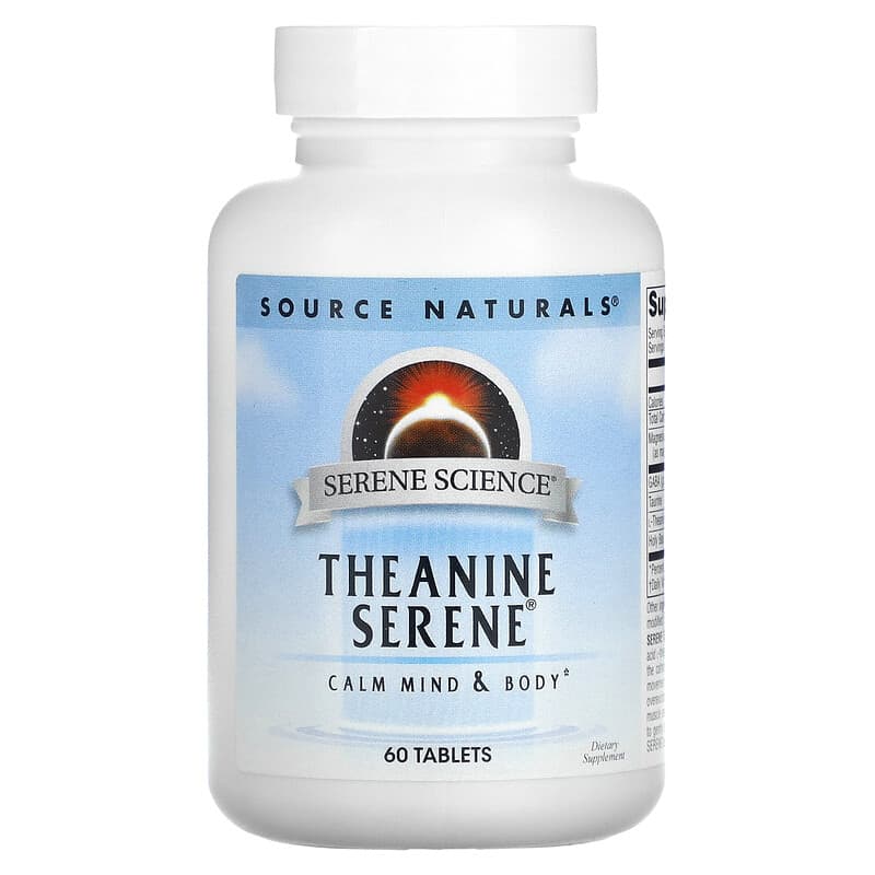 Source Naturals Serene Science Theanine Serene 60 Tablets 1 Source Naturals Serene Science Theanine Serene 60 Tablets 021078017752