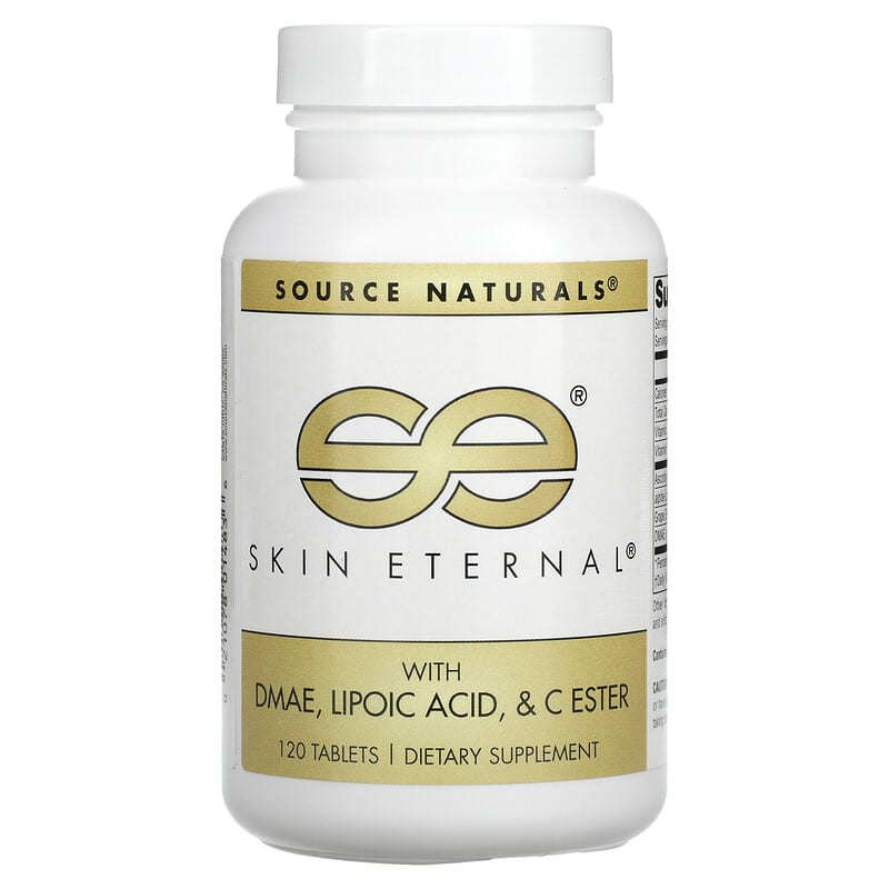 Source Naturals Skin Eternal with DMAE Lipoic Acid and C Ester 120 viên 1 Source Naturals Skin Eternal with DMAE Lipoic Acid and C Ester 120 Tablets 021078014836