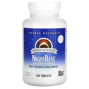 Source Naturals Sleep Science NightRest with Melatonin 100 Tablets 021078003588