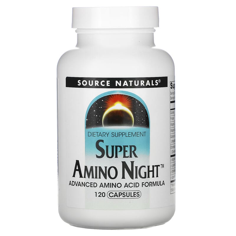 Source Naturals Super Amino Night 120 Capsules 1 Source Naturals Super Amino Night 120 Capsules 021078001119