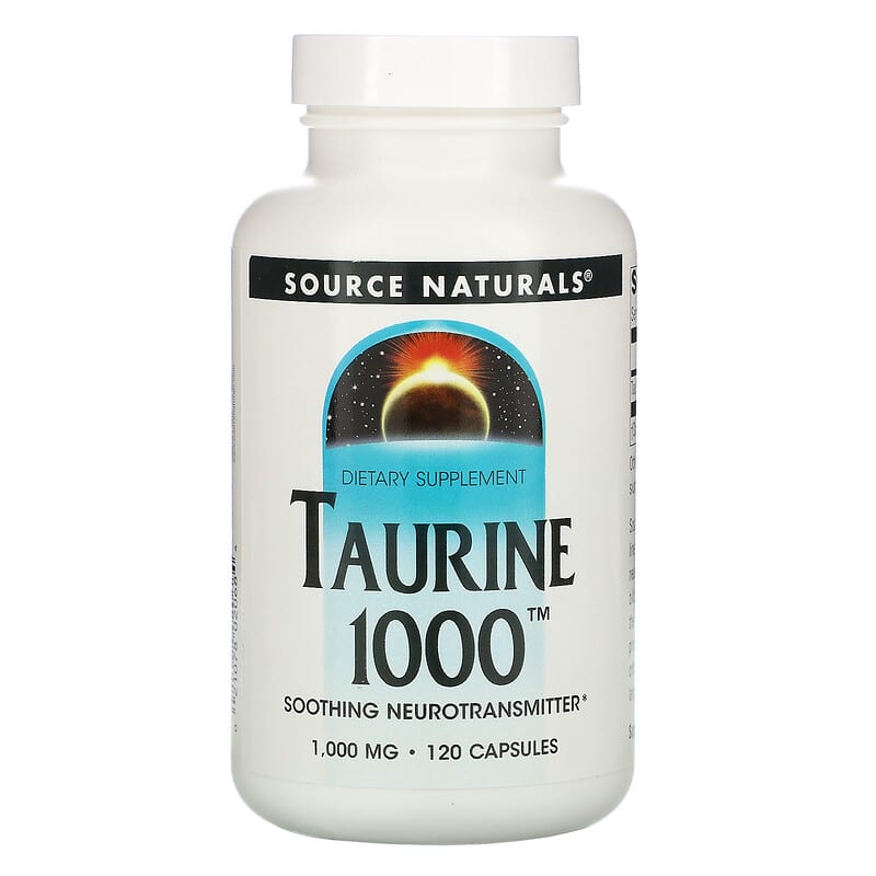 Source Naturals Taurine 1000 1.000 mg 120 Capsules 1 Source Naturals Taurine 1000 1.000 mg 120 Capsules 021078020684
