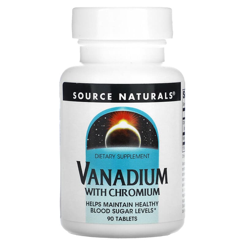 Source Naturals Vanadium with Chromium 90 viên 1 Source Naturals Vanadium with Chromium 90 Tablets 021078018353