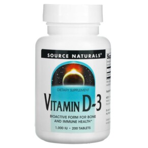 Source Naturals Vitamin D-3 1.000 IU 200 Tablets 021078017929