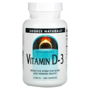 Source Naturals Vitamin D-3 2.000 IU 200 Capsules 021078021452