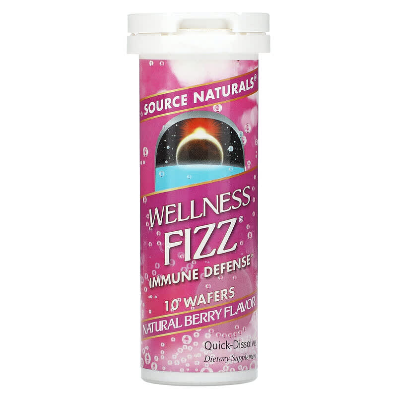 Source Naturals Wellness Fizz Natural Berry Flavor 10 Wafers 1 Source Naturals Wellness Fizz Natural Berry Flavor 10 Wafers 021078020516