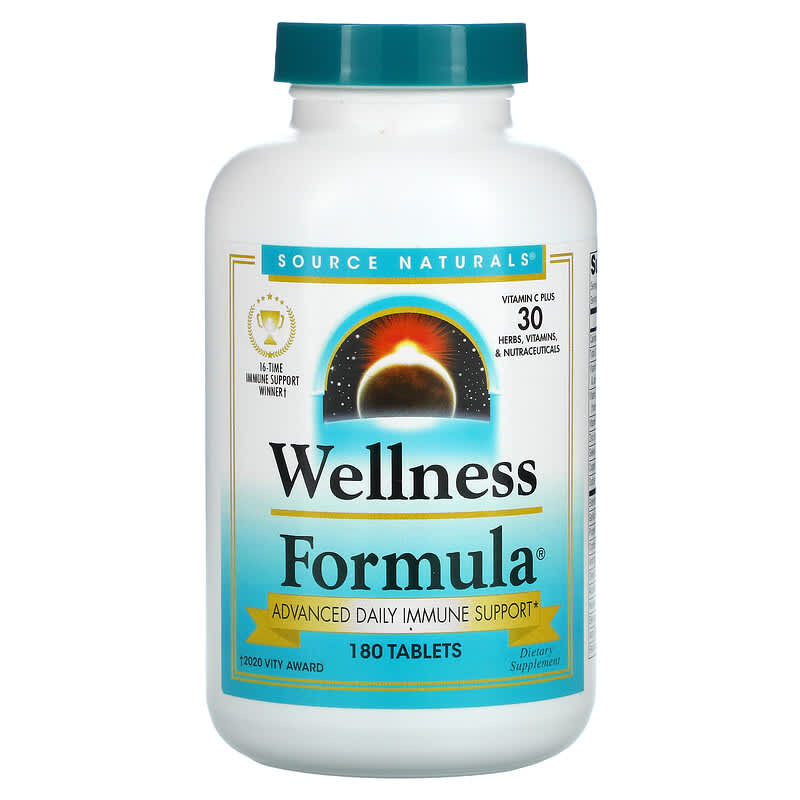 Source Naturals Wellness Formula Advance Daily Immune Support 180 Tablets 1 Source Naturals Wellness Formula Advance Daily Immune Support 180 Tablets 021078024408