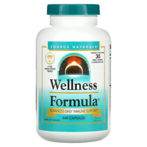 Source Naturals Wellness Formula Advanced Daily Immune Support 240 Capsules 021078019626