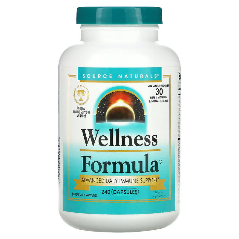 Source Naturals Wellness Formula Advanced Daily Immune Support 240 Capsules 1 Source Naturals Wellness Formula Advanced Daily Immune Support 240 Capsules 021078019626