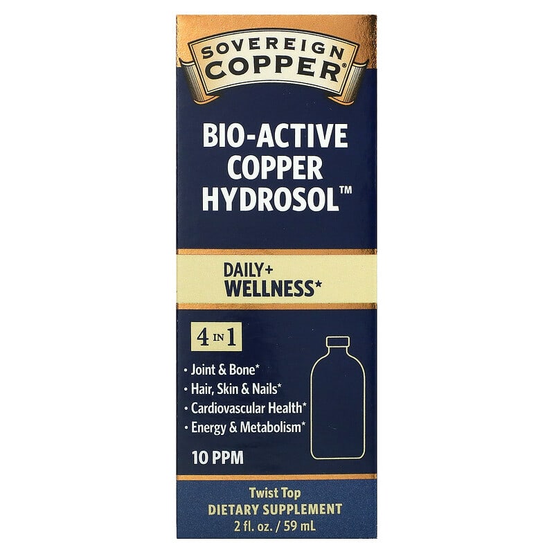 Sovereign Silver Bio-Active Copper Hydrosol 10 PPM 2 fl oz (59 ml) 1 Sovereign Silver Bio-Active Copper Hydrosol 10 PPM 2 fl oz (59 ml) 684088232395