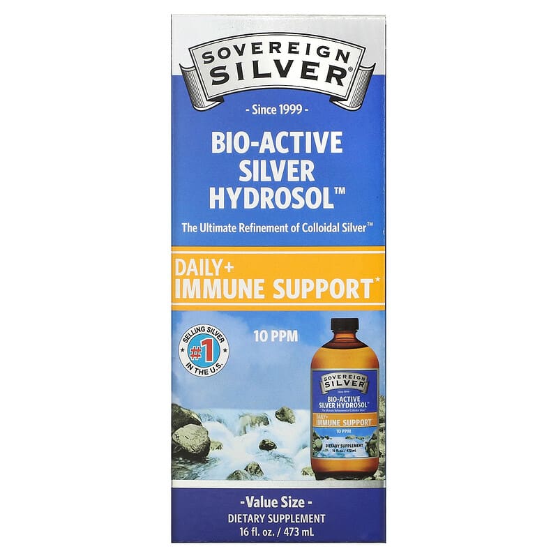 Sovereign Silver Bio-Active Silver Hydrosol 10 ppm 16 oz (473 ml) 1 Sovereign Silver Bio-Active Silver Hydrosol 10 ppm 16 fl oz (473 ml) 684088232371