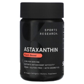 Sports Research Astaxanthin 12 mg 60 Veggie Softgels 023249004554