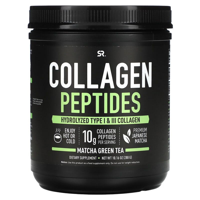Sports Research Collagen Peptides Hydrolyzed Type I & III Collagen Matcha Green Tea 10.16 oz (288 g) 1 Sports Research Collagen Peptides Hydrolyzed Type I & III Collagen Matcha Green Tea 10.16 oz (288 g) 023249011712