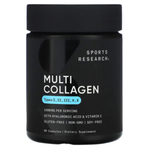 Sports Research Multi Collagen 1.600 mg 90 Capsules 023249012726