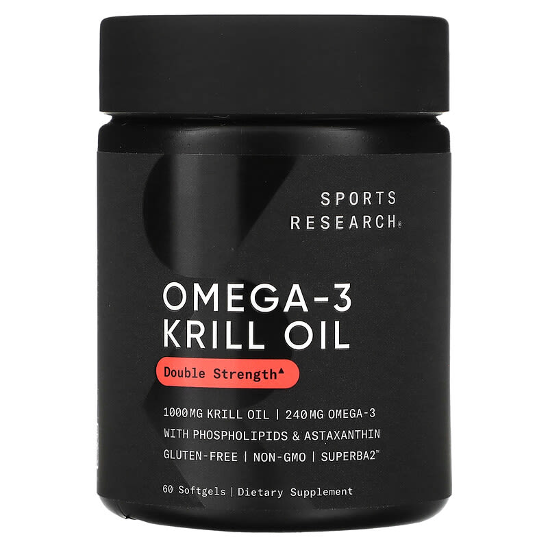 Sports Research Omega-3 Krill Oil Double Strength 1.000 mg 60 Softgels 1 Sports Research Omega-3 Krill Oil Double Strength 1.000 mg 60 Softgels 023249004530