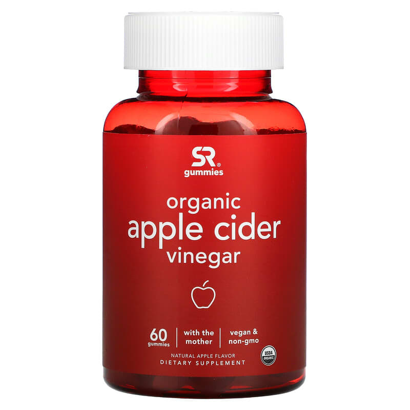 Sports Research Organic Apple Cider Vinegar with the Mother Natural Apple 60 Gummies 1 Sports Research Organic Apple Cider Vinegar with the Mother Natural Apple 60 Gummies 023249013013
