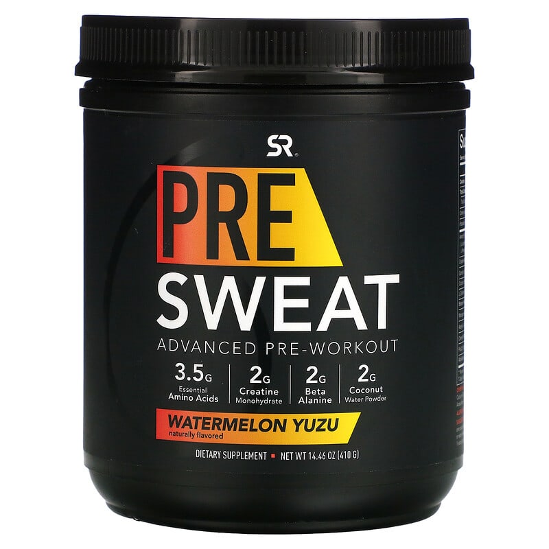 Sports Research Pre-Sweat Advanced Pre-Workout Watermelon Yuzu 14.46 oz (410 g) 1 Sports Research Pre-Sweat Advanced Pre-Workout Watermelon Yuzu 14.46 oz (410 g) 023249013082