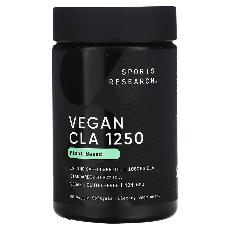Sports Research CLA 1250 Plant Based 1,250 mg 90 Veggie Softgels 1 Sports Research Vegan CLA 1250 1.250 mg 90 Veggie Softgels 023249055679