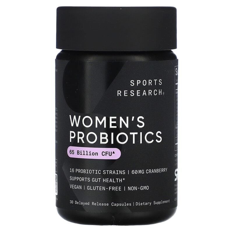 Sports Research Women's Probiotics Cranberry 65 Billion CFU 30 Delayed Release Capsules 1 Sports Research Women's Probiotics Cranberry 65 Billion CFU 30 Delayed Release Capsules 023249091387