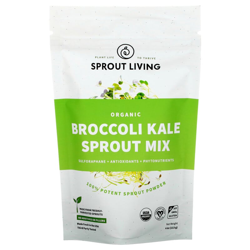Sprout Living Organic Broccoli Kale Sprout Mix 4 oz (113 g) 1 Sprout Living Organic Broccoli Kale Sprout Mix 4 oz (113 g) 852457007015