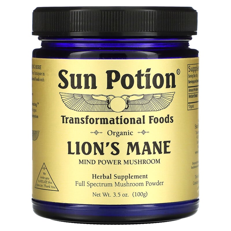Sun Potion Organic Lion's Mane 3.5 oz (100 g) 1 Sun Potion Organic Lion's Mane 3.5 oz (100 g) 850001146104