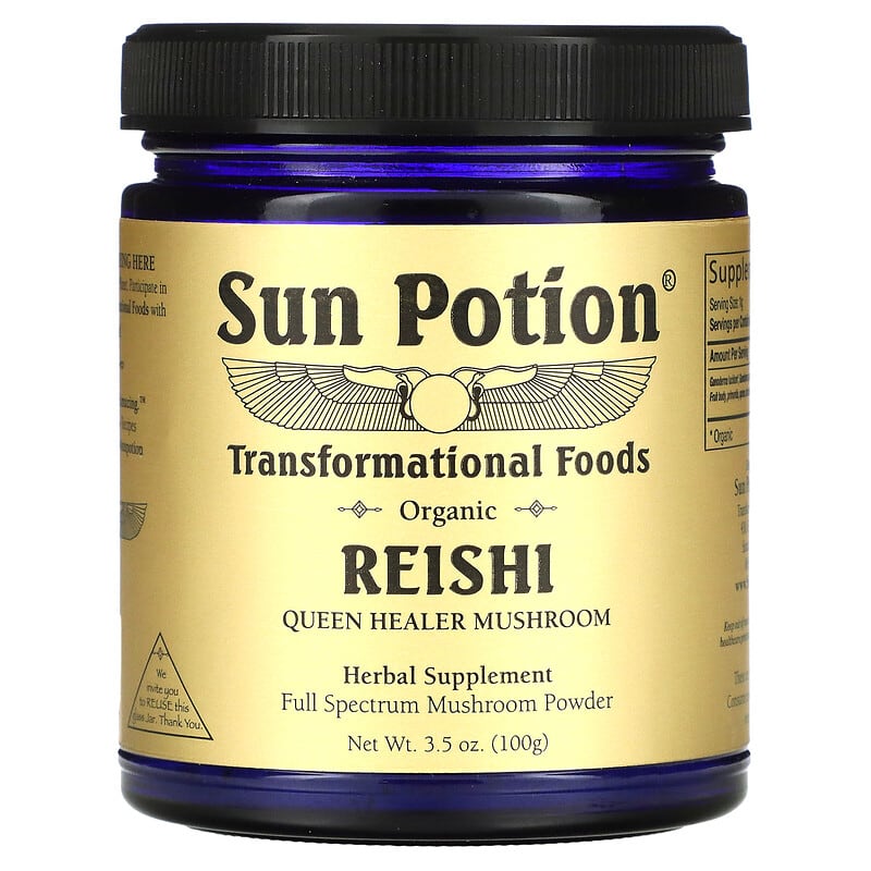 Sun Potion Organic Reishi Powder 3.5 oz (100 g) 1 Sun Potion Organic Reishi Queen Healer Mushroom 3.5 oz (100 g) 850001146197