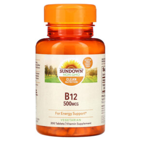 Sundown Naturals B-12 500 mcg 200 Tablets 030768126087