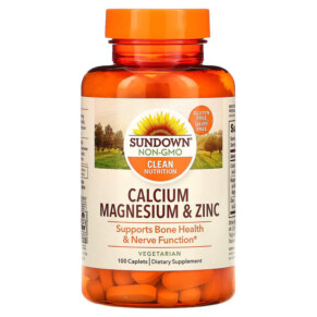 Sundown Naturals Calcium Magnesium & Zinc 100 Caplets 030768003258
